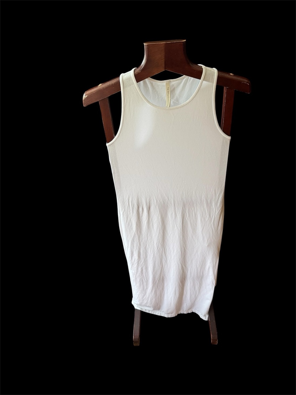 Babaton long  White Ribbed Tank Dress size XS used once ,cotton